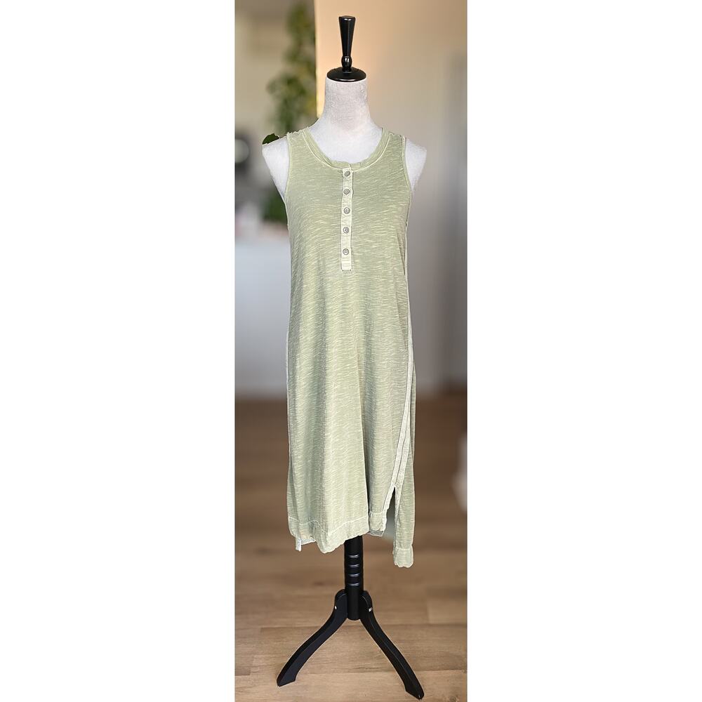 ANTHROPOLOGIE Saturday Sunday Pilar Midi Green Shirt Dress XSP